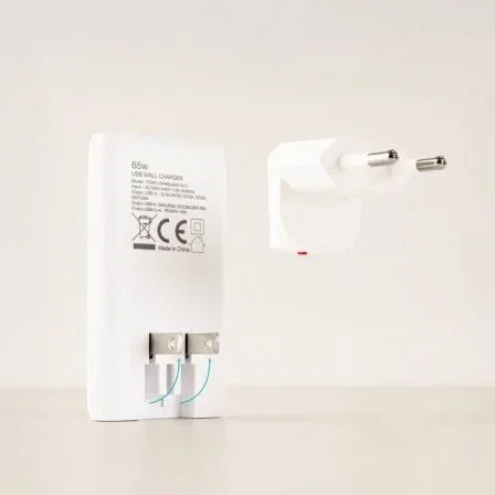Tooq TQWC-GANSL65W1A1C Cargador de Pared Universal Viaje GaN 65W 1xUSB Tipo-C/ 1xUSB